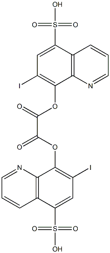 7-iodo-8-{[[(7-iodo-5-sulfo-8-quinolinyl)oxy](oxo)acetyl]oxy}-5-quinolinesulfonic acid 结构式