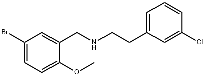 N-(5-bromo-2-methoxybenzyl)-2-(3-chlorophenyl)ethanamine 结构式