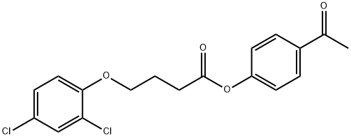 4-acetylphenyl 4-(2,4-dichlorophenoxy)butanoate 结构式