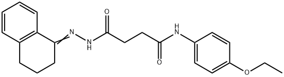 4-{2-[3,4-dihydro-1(2H)-naphthalenylidene]hydrazino}-N-(4-ethoxyphenyl)-4-oxobutanamide 结构式