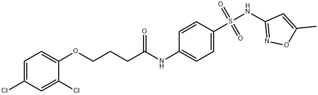 4-(2,4-dichlorophenoxy)-N-(4-{[(5-methyl-3-isoxazolyl)amino]sulfonyl}phenyl)butanamide 结构式