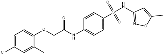 2-(4-chloro-2-methylphenoxy)-N-(4-{[(5-methyl-3-isoxazolyl)amino]sulfonyl}phenyl)acetamide 结构式