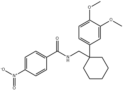 N-{[1-(3,4-dimethoxyphenyl)cyclohexyl]methyl}-4-nitrobenzamide 结构式