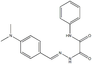 1-{N'-[(1E)-[4-(dimethylamino)phenyl]methylidene]hydrazinecarbonyl}-N-phenylformamide 结构式