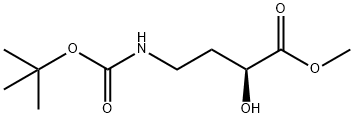 (S)-Methyl 4-(Boc-amino)-2-hydroxybutanoate 结构式