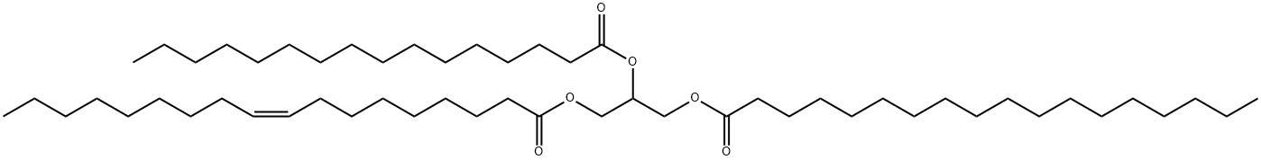 1-硬脂酰基-2-棕榈酰基-3-油酰基-RAC-甘油 结构式