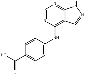 4-(1H-pyrazolo[3,4-d]pyrimidin-4-ylamino)benzoic acid 结构式
