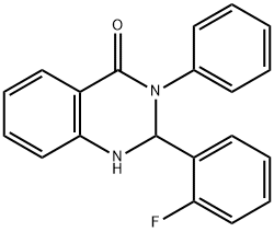 2-(2-fluorophenyl)-3-phenyl-2,3-dihydro-4(1H)-quinazolinone 结构式