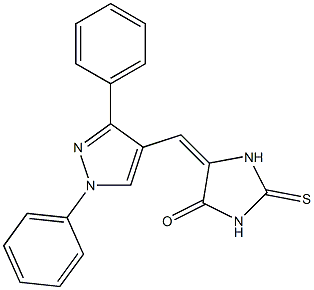 5-[(1,3-diphenyl-1H-pyrazol-4-yl)methylene]-2-thioxo-4-imidazolidinone 结构式