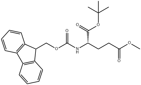 L-Glutamic acid, N-[(9H-fluoren-9-ylmethoxy)carbonyl]-, 1-(1,1-dimethylethyl) 5-methyl ester 结构式