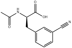 (2R)-2-acetamido-3-(3-cyanophenyl)propanoic acid 结构式