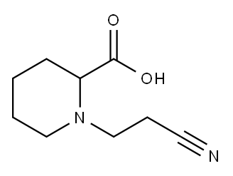 1-(2-cyanoethyl)piperidine-2-carboxylic acid 结构式