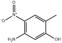 5-氨基-2-甲基-4-硝基苯酚 结构式