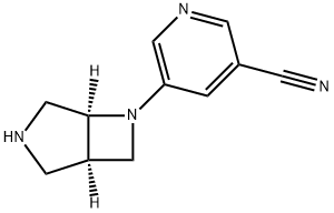5-[(1R,5S)-3,6-diazabicyclo[3.2.0]heptan-6-yl]pyridine-3-carbonitrile 结构式