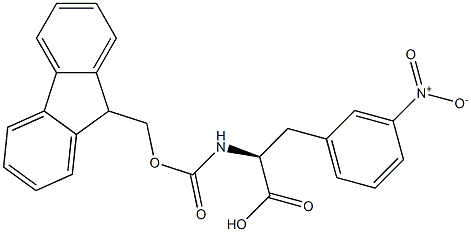 (S)-N-芴甲氧羰基-3-氨基-3-(3-硝基苯基)丙酸 结构式