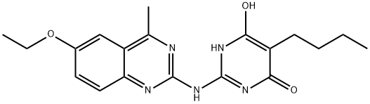 5-butyl-2-[(6-ethoxy-4-methylquinazolin-2-yl)amino]pyrimidine-4,6-diol 结构式