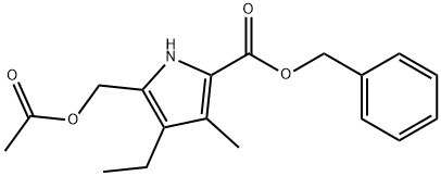 BENZYL 5-(ACETOXYMETHYL)-4-ETHYL-3-METHYL-1H-PYRROLE-2-CARBOXYLATE 结构式