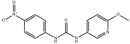 1-(6-甲氧基-3-吡啶基)-3-(4-硝基苯基)脲 结构式