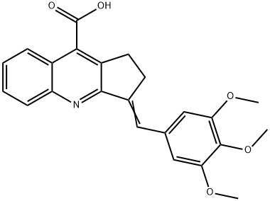 3-[(3,4,5-三甲氧基苯基)亚甲基]-1H,2H,3H-环戊二烯[B]喹啉-9-羧酸 结构式