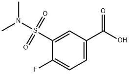 3-(二甲基氨磺酰基)-4-氟苯甲酸 结构式