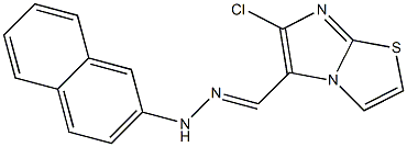 6-chloroimidazo[2,1-b][1,3]thiazole-5-carbaldehyde 2-naphthylhydrazone 结构式