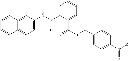 4-nitrobenzyl 2-[(2-naphthylamino)carbonyl]benzoate 结构式