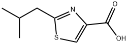 2-(2-甲基丙基)-1,3-噻唑-4-羧酸 结构式