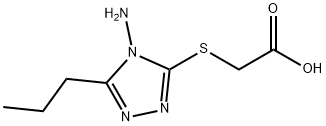 2-[(4-氨基-5-丙基-4H-1,2,4-三唑-3-基)巯基]乙酸 结构式