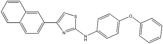 N-[4-(2-naphthyl)-1,3-thiazol-2-yl]-N-(4-phenoxyphenyl)amine 结构式