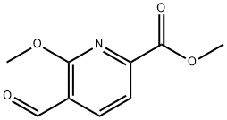 5-甲酰基-6-甲氧基吡啶甲酸甲酯 结构式