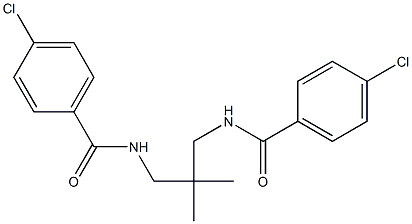 4-chloro-N-{3-[(4-chlorobenzoyl)amino]-2,2-dimethylpropyl}benzamide 结构式