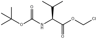 (S)-2-[(tert-Butoxycarbonyl)amino]-3-methylbutanoic acid chloromethyl ester 结构式