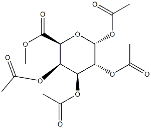 1,2,3,4-Tetra-O-acetyl-a-D-galacturonic acid methyl ester 结构式