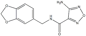 4-amino-N-(1,3-benzodioxol-5-ylmethyl)-1,2,5-oxadiazole-3-carboxamide 结构式