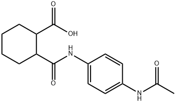 2-{[4-(acetylamino)anilino]carbonyl}cyclohexanecarboxylic acid 结构式