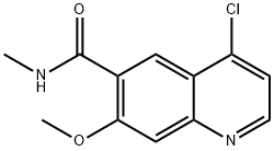 4-氯-7-甲氧基-N-甲基喹啉-6-羧酰胺 结构式