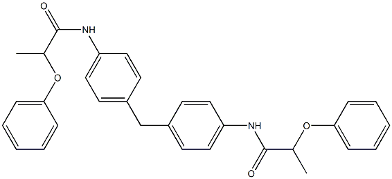 2-phenoxy-N-(4-{4-[(2-phenoxypropanoyl)amino]benzyl}phenyl)propanamide 结构式