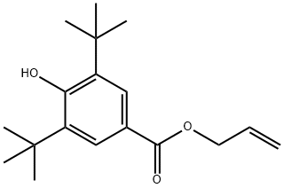 Benzoic acid, 3,5-bis(1,1-dimethylethyl)-4-hydroxy-, 2-propen-1-yl ester 结构式