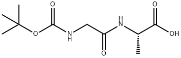 (2S)-2-[[2-[(2-methylpropan-2-yl)oxycarbonylamino]acetyl]amino]propanoic acid 结构式