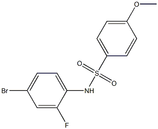 N-(4-bromo-2-fluorophenyl)-4-methoxybenzenesulfonamide 结构式