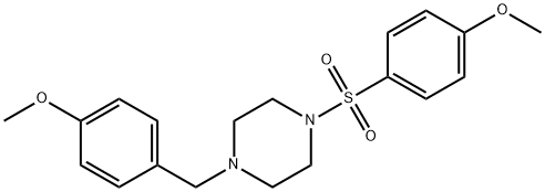 1-(4-methoxybenzyl)-4-[(4-methoxyphenyl)sulfonyl]piperazine 结构式