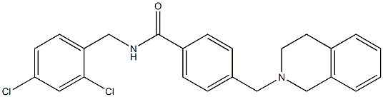 N-(2,4-dichlorobenzyl)-4-(3,4-dihydroisoquinolin-2(1H)-ylmethyl)benzamide 结构式