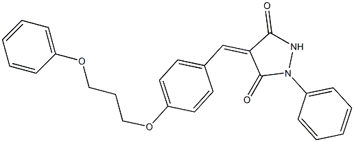 4-[4-(3-phenoxypropoxy)benzylidene]-1-phenyl-3,5-pyrazolidinedione 结构式