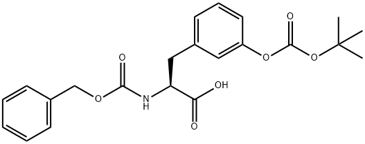 (S)-2-(((benzyloxy)carbonyl)amino)-3-(3-((tert-butoxycarbonyl)oxy)phenyl)propanoic acid 结构式