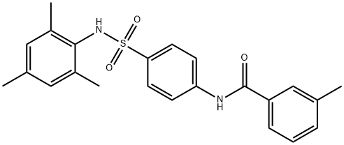 N-{4-[(mesitylamino)sulfonyl]phenyl}-3-methylbenzamide 结构式