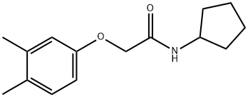 N-cyclopentyl-2-(3,4-dimethylphenoxy)acetamide 结构式