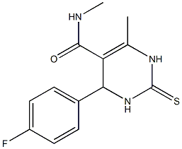 4-(4-fluorophenyl)-N,6-dimethyl-2-thioxo-1,2,3,4-tetrahydro-5-pyrimidinecarboxamide 结构式