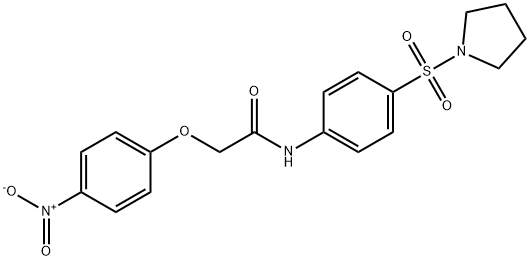 2-(4-nitrophenoxy)-N-[4-(1-pyrrolidinylsulfonyl)phenyl]acetamide 结构式