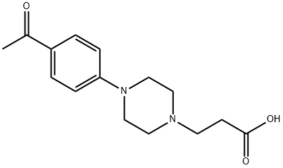 3-(4-(4-乙酰苯基)哌嗪-1-基)丙酸 结构式