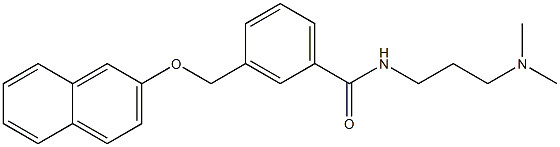 N-[3-(dimethylamino)propyl]-3-[(2-naphthyloxy)methyl]benzamide 结构式